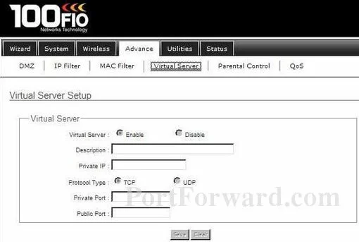 100Fio Networks Station_M5 port forward