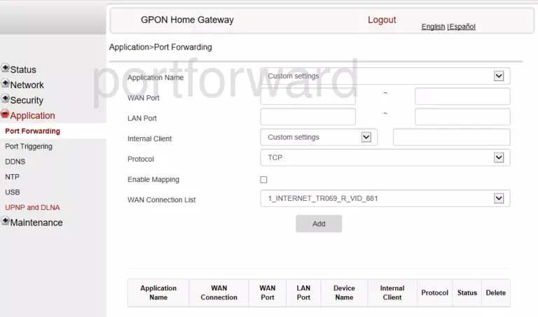 port forwarding