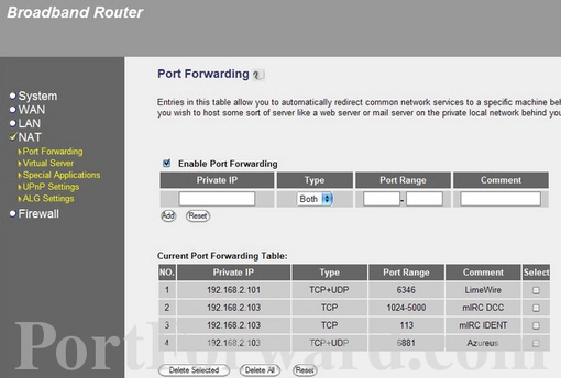 AOpen AOR-411 port forward