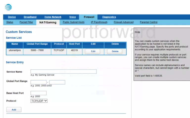 port forwarding