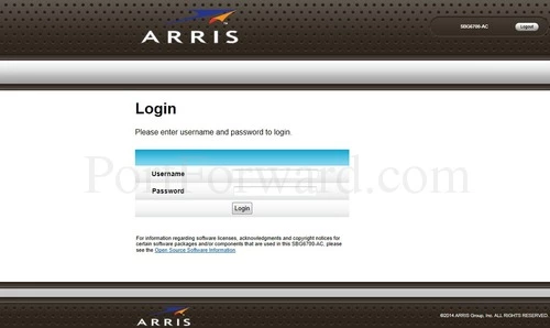 Arris SBG6700-AC Login