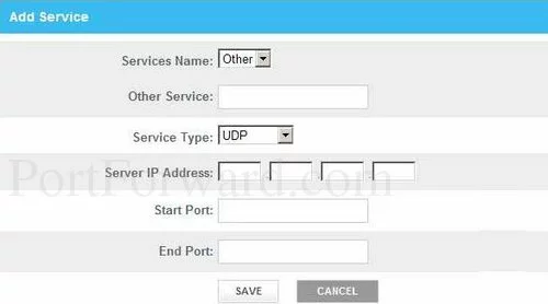 Arris TG1682G Port Forwarding Add