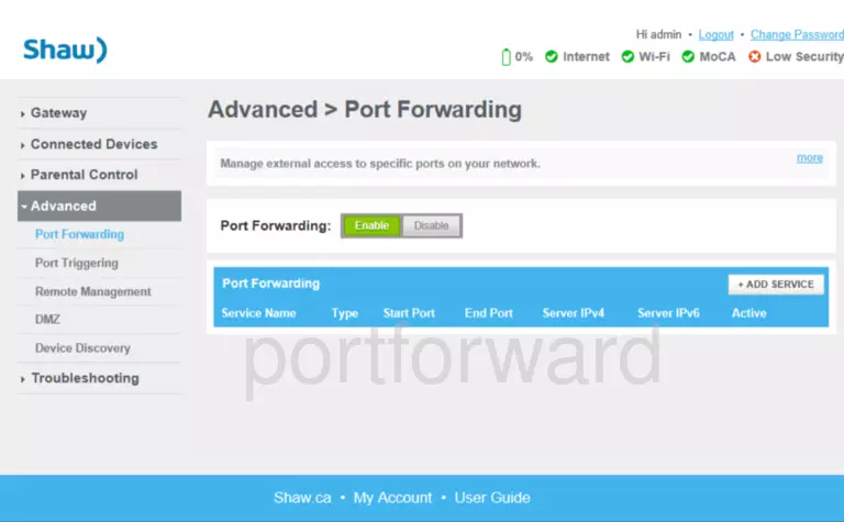 port forwarding