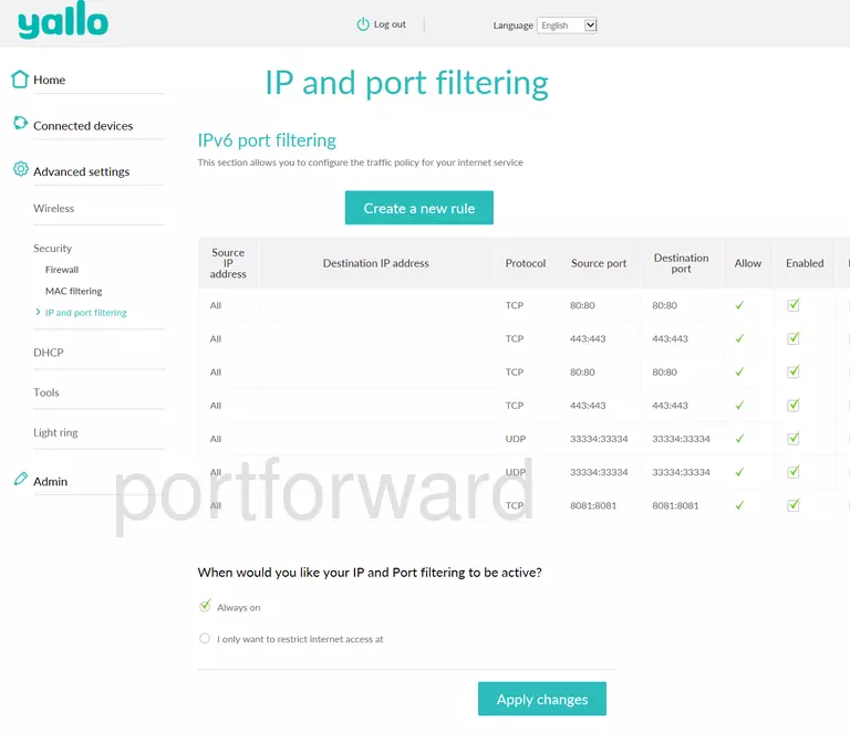 port forwarding