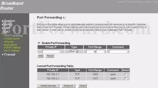 Arris TM502b port forward