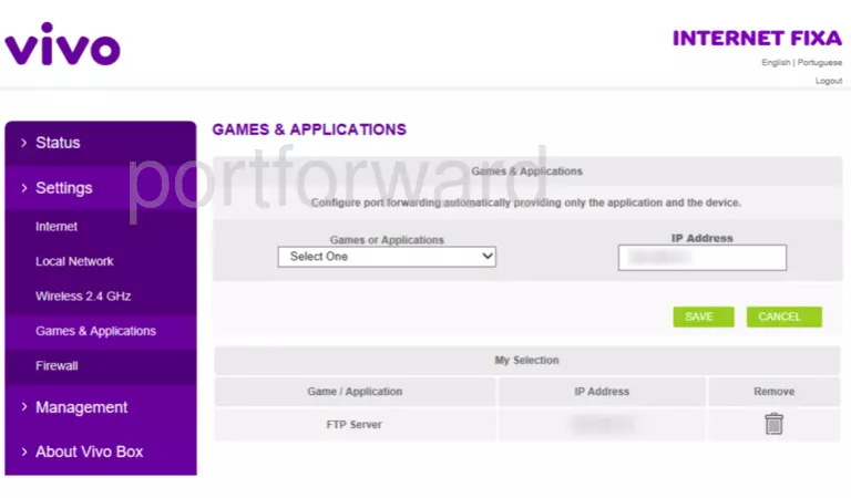 port forwarding