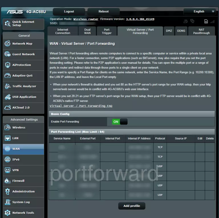 port forwarding