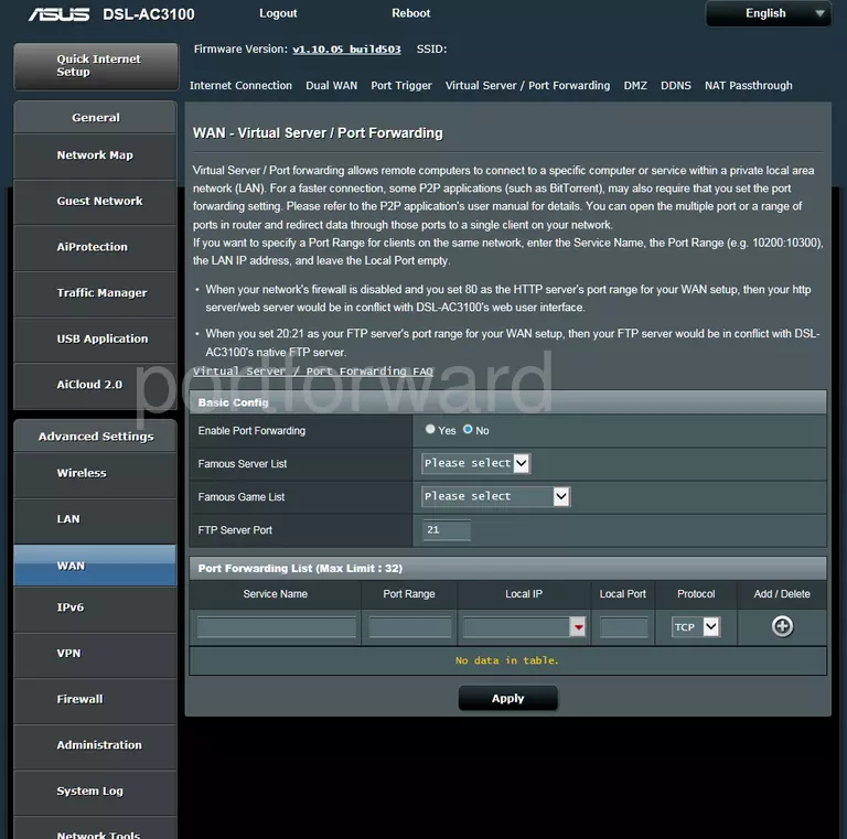 port forwarding