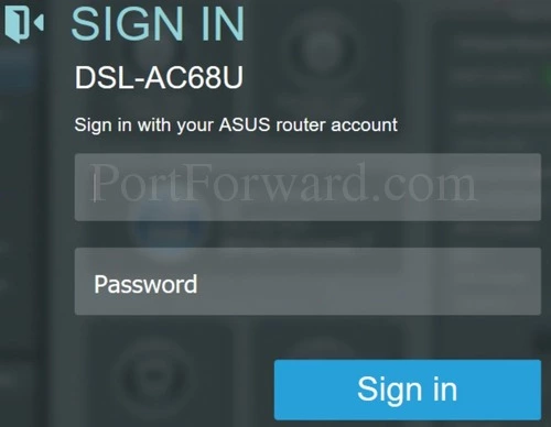 Asus DSL-AC68U Login