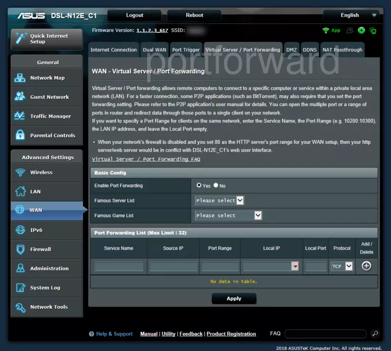 port forwarding