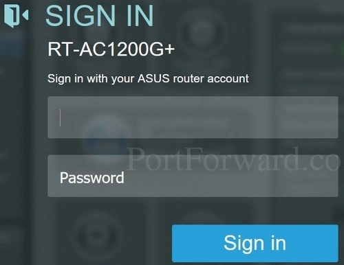 Asus RT-AC1200G Login