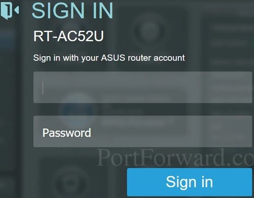 Asus RT-AC52U Login