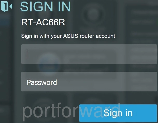 router login screen