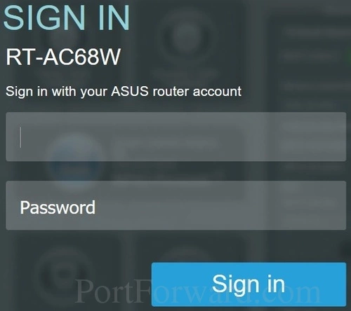 Asus RT-AC68W Login