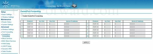 Axesstel MV400 Packet Port Forwarding