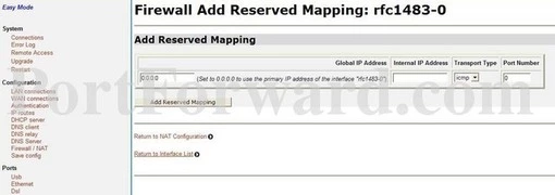 Best Data DSL800EU port forward