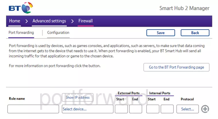 port forwarding