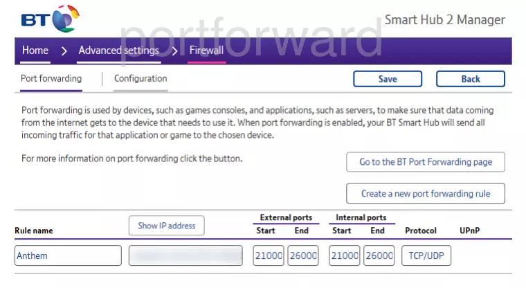 port forwarding