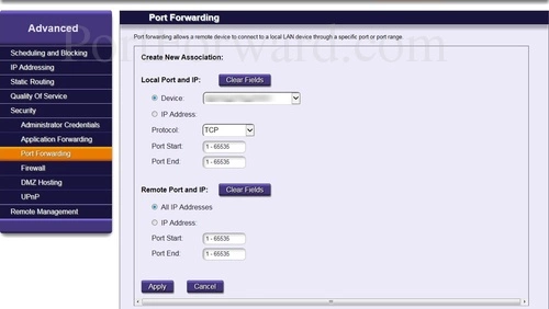 Calix 813G-2 Port Forwarding New