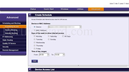 Calix 813G-2 Scheduling Access