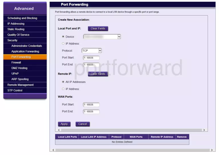 port forwarding