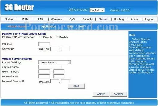 CD-R King 3G_Router port forward