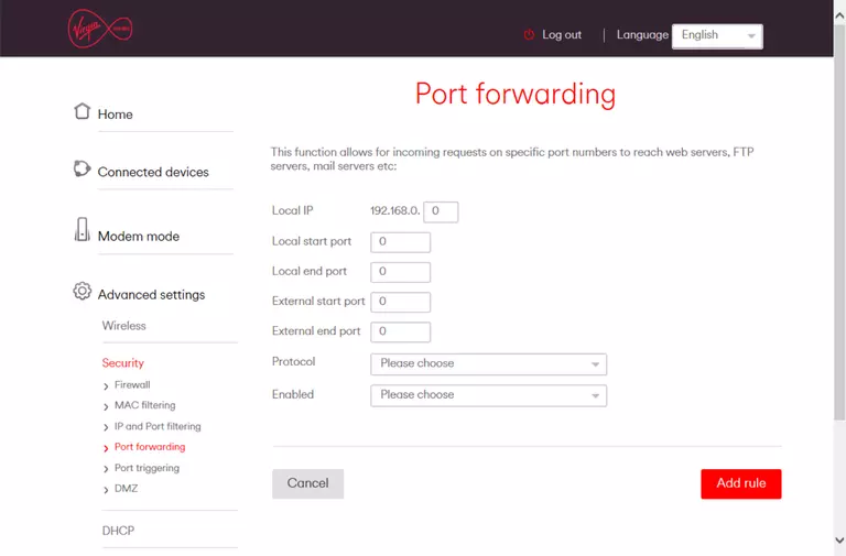 port forwarding