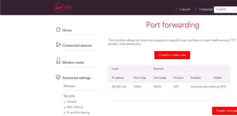 port forwarding