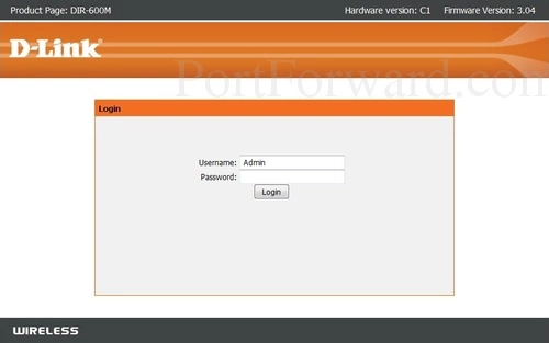 Dlink DIR-600M Login