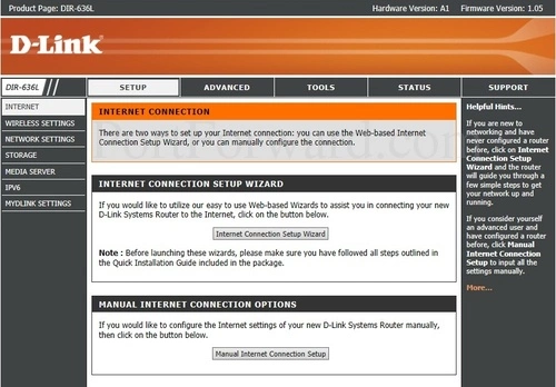 D-Link DIR-636L Internet Setup