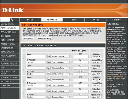 D-Link DIR-810L Port Forwarding