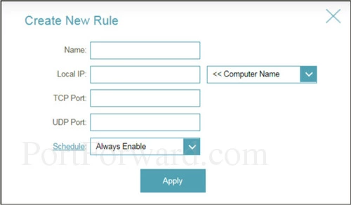 D-Link DIR-895L new rule