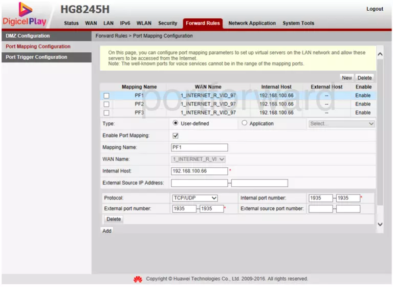 port forwarding