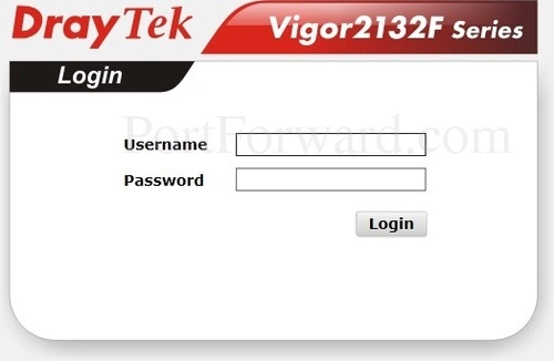 DrayTek Vigor2132F Login