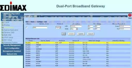 Edimax BR-6624 port forward