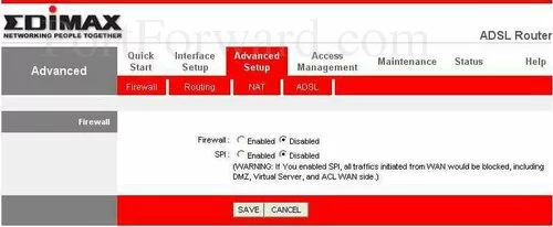 Edimax Wi-Fi_ADSL2+ Firewall