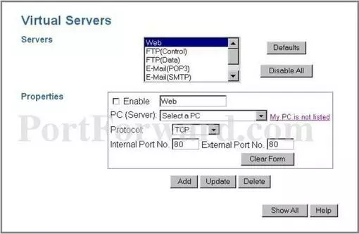 Efficient-Siemens Speedstream-2510 port forward