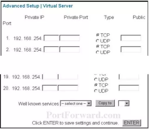 Efficient-Siemens Speedstream-2623 port forward