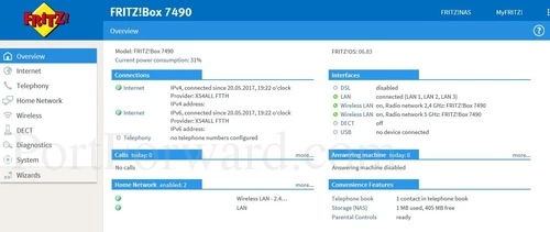 FRITZ BOX 7490 Overview