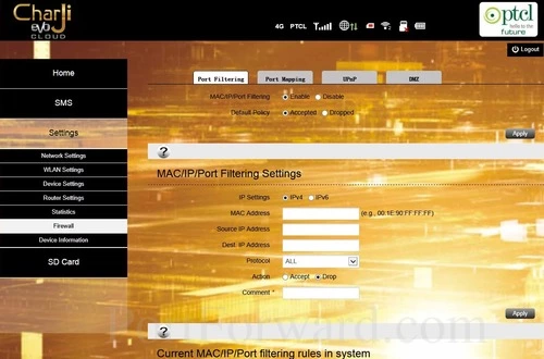 Harvilon MF-961 Port Filtering