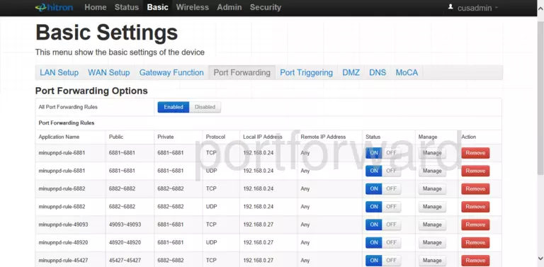 port forwarding