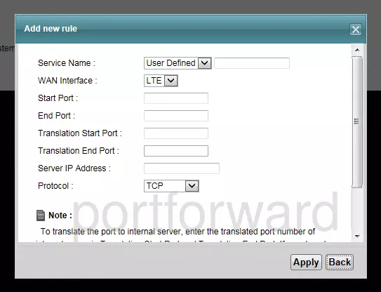 port forwarding