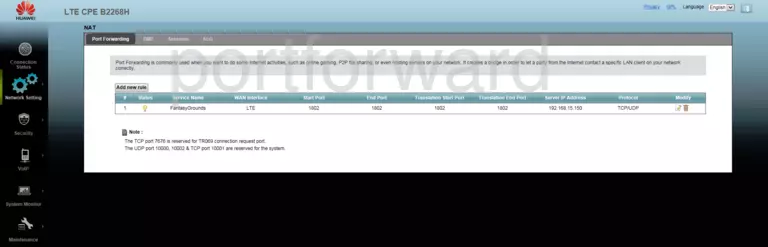 port forwarding