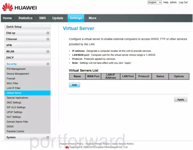 port forwarding