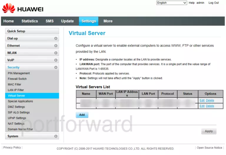 port forwarding