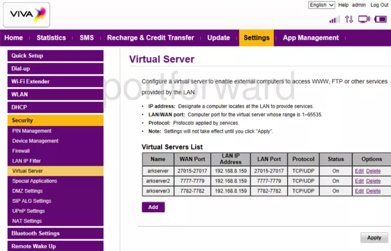 port forwarding