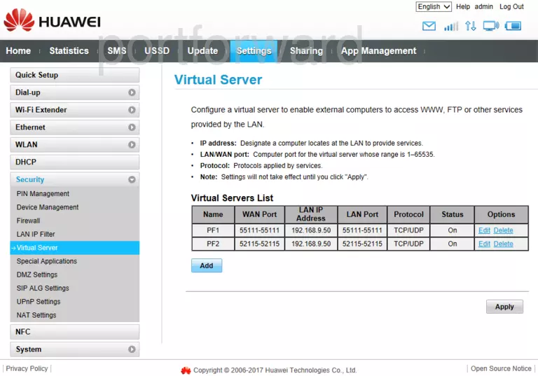 port forwarding