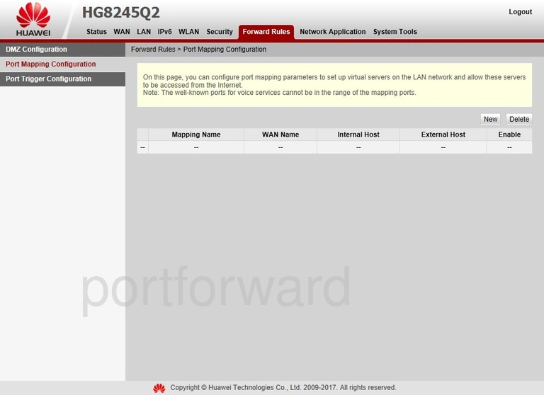 router port mapping