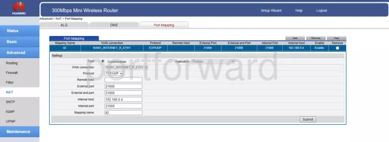 port forwarding