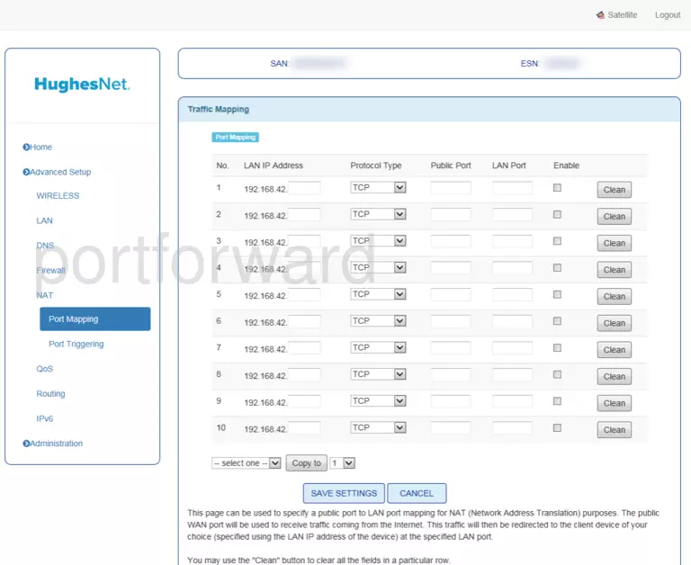 port forwarding